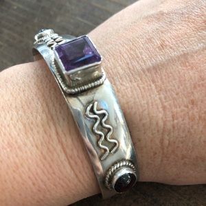 Amethyst and Garnet Bracelet